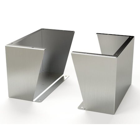 Saginaw Control & Engineering Floor Stand Kit, 12 in. H x 18 in. W x 9.12 in. L, 304 Stainless Steel, 1 PR SCE-FK1218SS